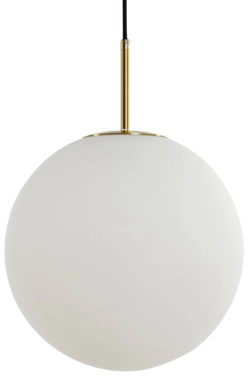 Lámpara colgante metal bronce antiguo vidrio blanco opal Ø30 cm E27 - LLLC0588