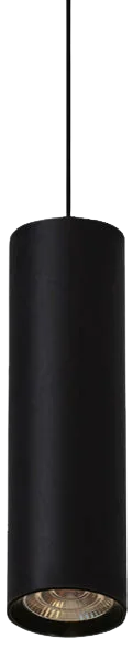 Lámpara colgante metal negro Ø6 cm LED 15W - TOLC0003