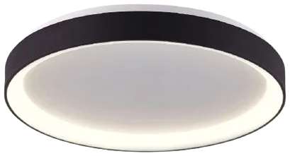 Plafón aluminio negro difusor acrílico Ø 38 cm LED 30W - OYPL0005