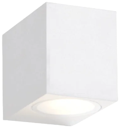 Apliqué aluminio blanco exterior IP 44 6,5x8 cm GU10 - MUAP0008