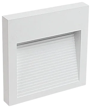 Apliqué aluminio blanco exterior IP 65 12x12 cm LED 6W - MUAP0017