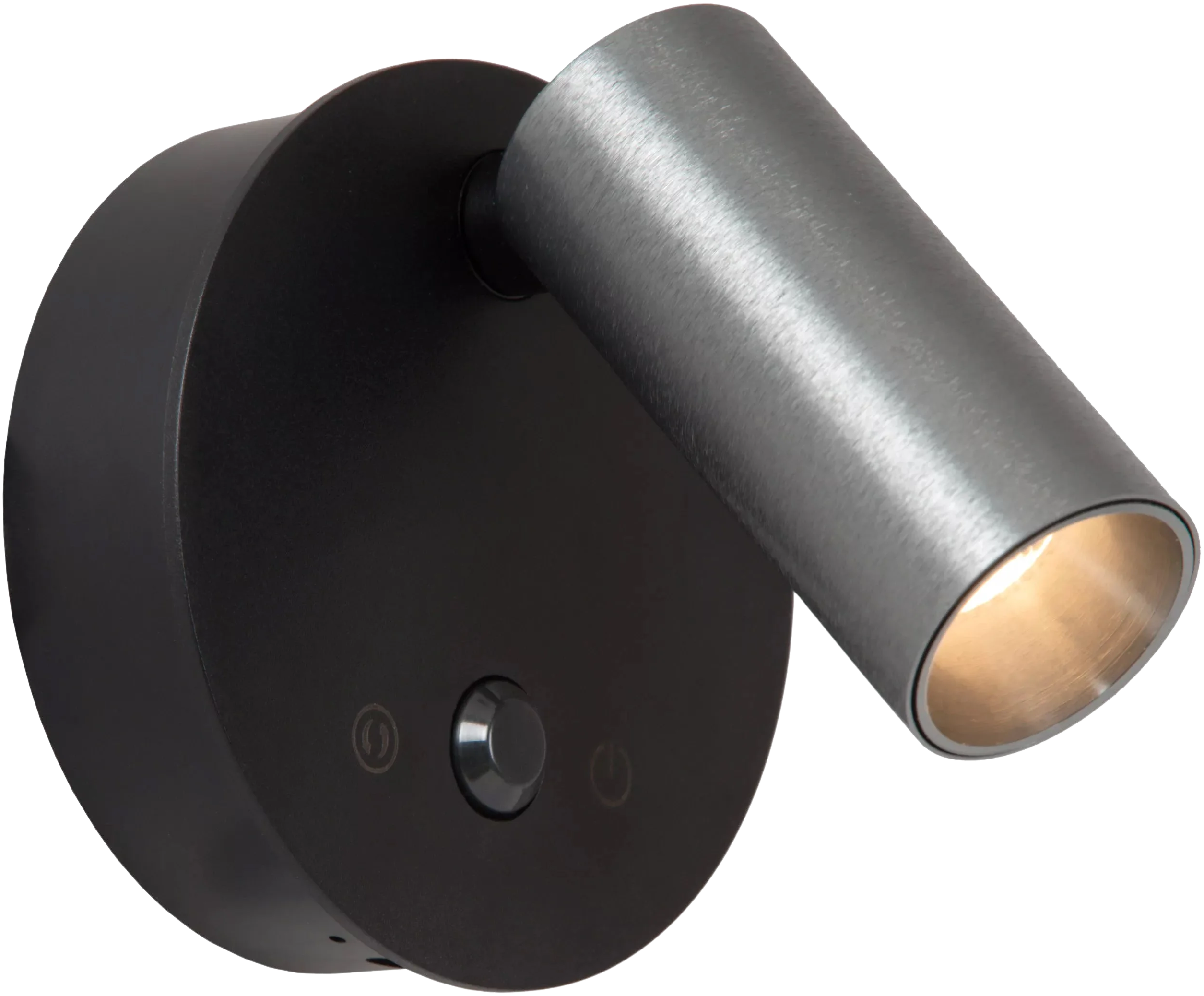 Aplique aluminio gris metalizado dimeable con sensor de movimiento Ø8,1x5.9x6.5 cm 2W LED - LUAP0179