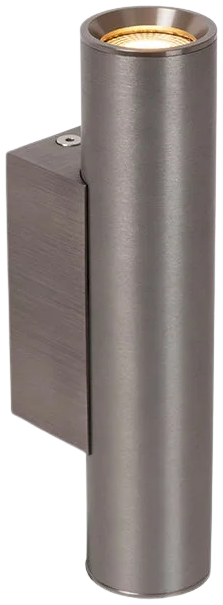 Aplique aluminio gris metalizado Ø4x6,2x18 cm 2xGU10 (MR11) - LUAP0183