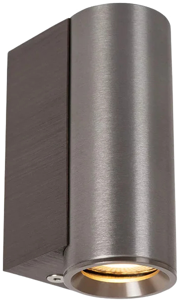 Aplique aluminio gris metalizado Ø4x6,2x9 cm 1xGU10 (MR11) - LUAP0182