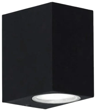 Apliqué aluminio negro exterior IP 44 6,5x8 cm GU10 - MUAP0022