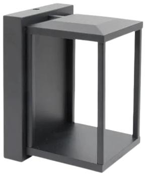 Apliqué aluminio negro exterior IP 65 10x13 LED 7W - MUAP0019