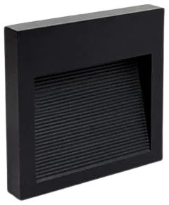 Apliqué aluminio negro exterior IP 65 9x9 cm LED 3W - MUAP0026