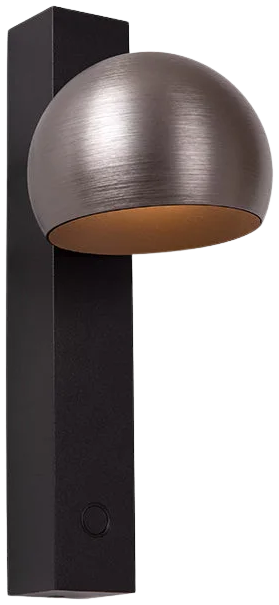 Aplique aluminio negro hierro gris dimeable Ø10x25 cm 9W LED - LUAP0176