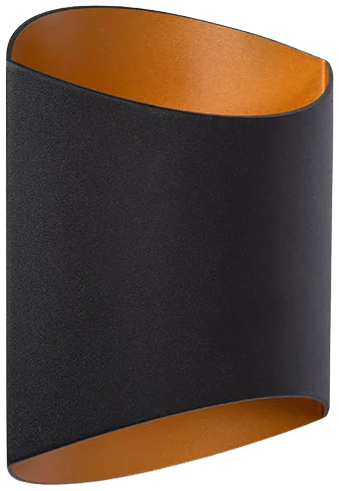 Apliqué aluminio negro oro mate 16x8x18 cm G9 - LUAP0128