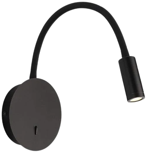 Aplique alumino negro Ø 13 cm 3w 3000k- TOAP0071