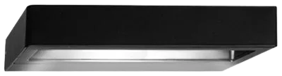 Apliqué aluminio negro 23x13 cm IP 44 7 W LED - BEAP0024