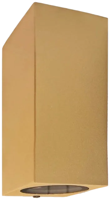 Aplique exterior aluminio dorado 2 luces GU10 - KOAP0002
