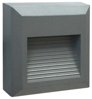 Apliqué gris exterior de escaleras LED 12 x 0,1W IP54 - CLAP0010