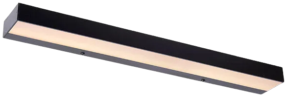 Apliqué metal acrílico negro 60x8 cm LED 8W - LUAP0121