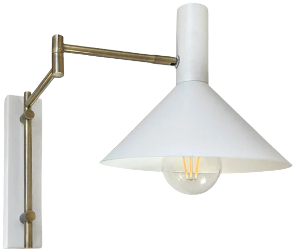 Aplique metal bronce blanco Ø25x50x32 cm - LGAP0133