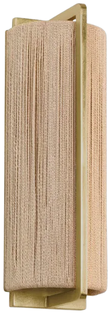 Aplique metal bronce fibra natural 18x13x41 cm E27 - LGAP0135