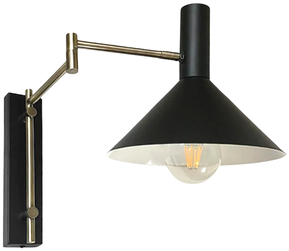 Aplique metal bronce negro Ø25x50x32 cm - LGAP0134