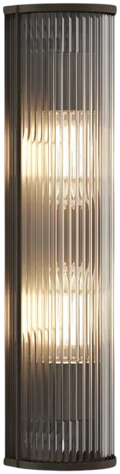 Aplique metal dorado vidrio 13x10x53 cm 2 luces E27 - LGAP0125