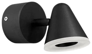 Apliqué metal negro acrílico empavonado LED 5W - JGAP0010