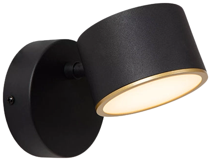 Aplique metal negro dimeable Ø10x17x13 cm 9W LED - LUAP0177