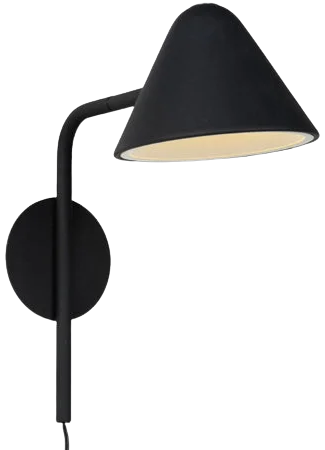 Aplique metal negro Ø15x30 cm G9 - LGAP0068