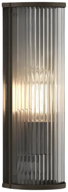 Aplique metal negro vidrio 12x10x38 cm 1 luz E27 - LGAP0124