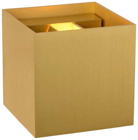 Apliqué metal oro mate bidireccional 9,7x9,7 cm G9 - LUAP0074