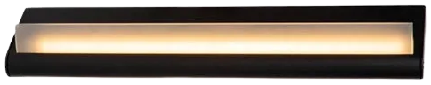 Apliqué metal vidrio negro 45x10.2 cm LED 8W - LUAP0154