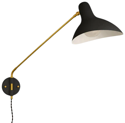 Apliqué negro bronce brazo dirigible Ø24 cm E27 - LGAP0023