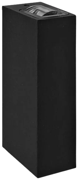 Aplique negro exterior 2x3w 3000k IP65 cm - TOAP0086