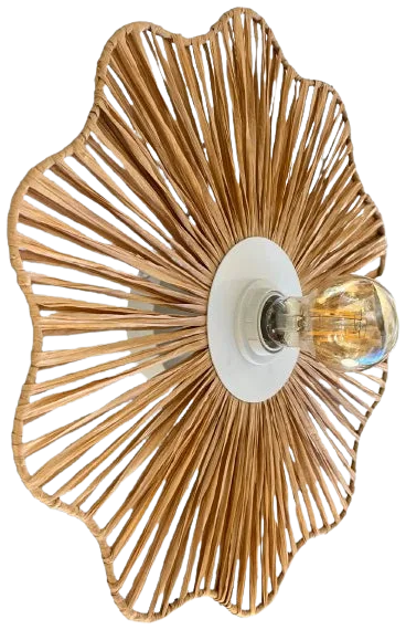 Aplique plafón rafia natural Ø40cm E27 - OPAP0019