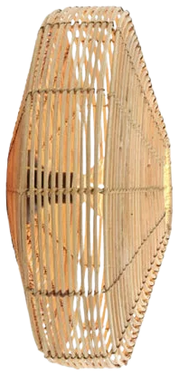 Aplique ratán natural Ø50x20 cm E27 - LLAP0057