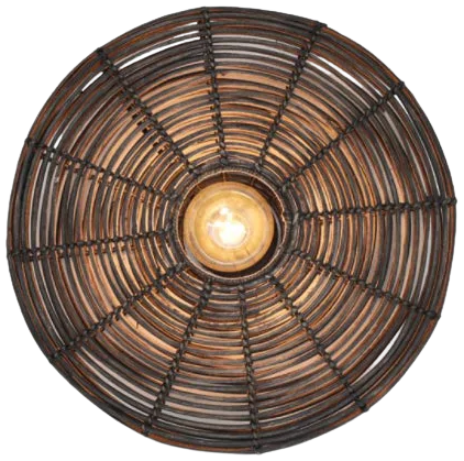 Apliqué ratán negro Ø 50 cm E27 - LLAP0064