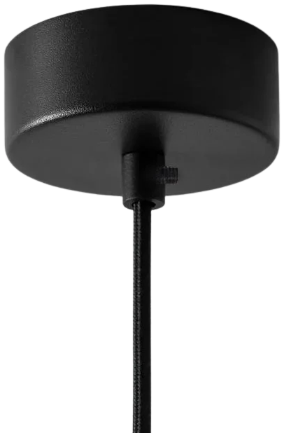 Baldequin metal negro redondo Ø8x3 cm 1 luz - CXBD0002