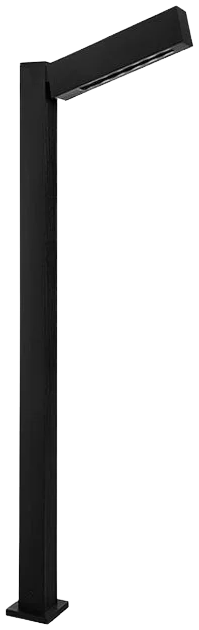 Farol de jardín aluminio negro 26,5x70 cm 6W LED - JGFA0001