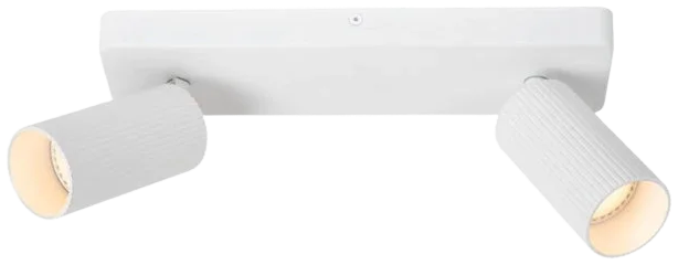 Foco aluminio blanco 31x9 cm 2 luces GU10 - LUFO0017