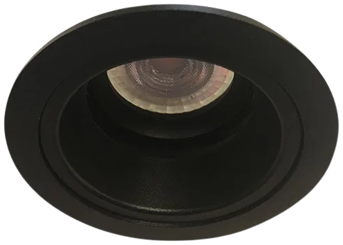 Foco embutido aluminio negro óptica profunda Ø9x4,5 cm GU10 - MUFO0117