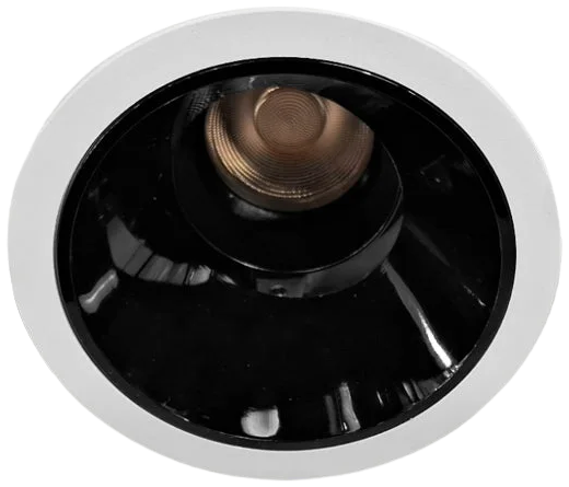 Foco embutido dimeable aluminio blanco interior negro brillante Ø 8,5 cm LED 8W - TOFO0082