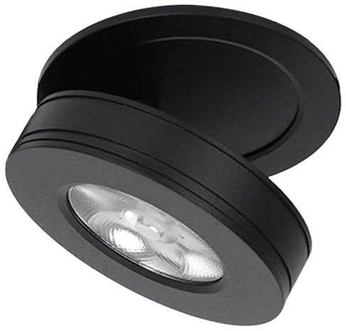 Foco embutido dimeable aluminio negro Ø 10 cm LED 8W - TOFO0019