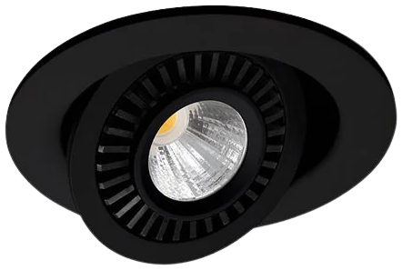 Foco embutido dimeable aluminio negro Ø 13,5 cm LED 15W - TOFO0013
