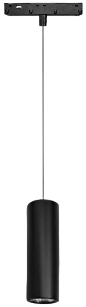 Lámpara colgante para riel magnético aluminio negro Ø50x1,40 cm LED 6W - ARLC0037