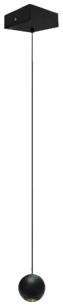 Lámpara colgante aluminio negro Ø5x1,53 cm LED 4.5W - ARLC0043