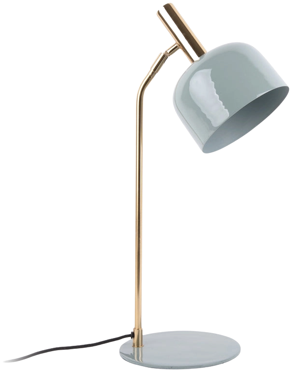 Lámpara sobremesa metal azul brumoso dorado Ø19.5x56 cm E27 - PGLS0043