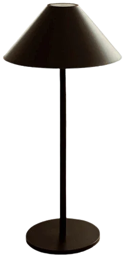 Lámpara sobremesa recargable metal negro Ø12,5x28cm 6W LED- PZLS0002