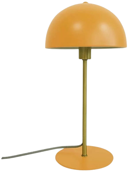 Lámpara sobremesa metal amarilla Ø20x40 cm E14- PGLS0035
