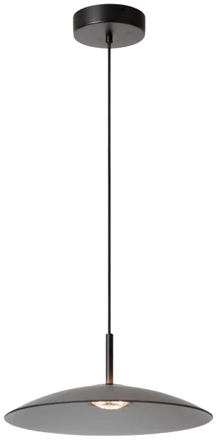 Lámpara colgante vidrio negro humo Ø40 cm LED 11 W - LULC0281