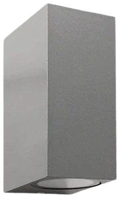 Aplique gris bidireccional interior/exterior 2 luces GU10 - DLAP0009