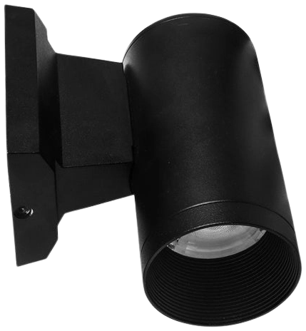 Foco sobrepuesto muro metal negro Ø70x14 LED 18 W - BEAP0031