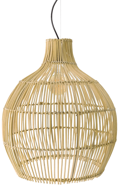 Lámpara colgante ratán natural Ø50x55 cm E27 - PLLC0027