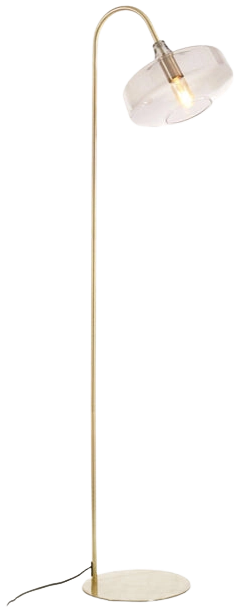 Lámpara de pie metal bronce vidrio ahumado Ø30x160 cm E27 -LLLP0067